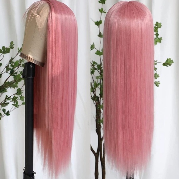 24” Pink T-PartstraightLace Front Wigs NEW